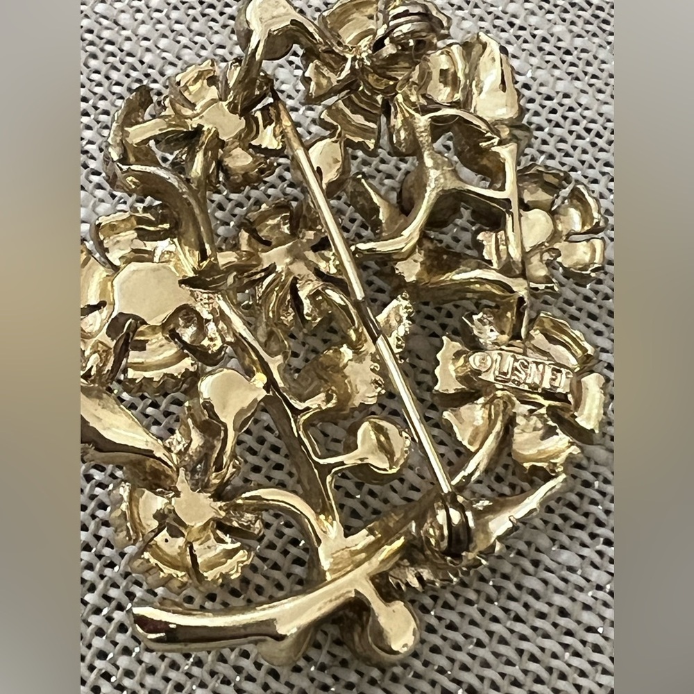 Vintage LISTER Gold & Pearl Brooch - Picture 8 of 9